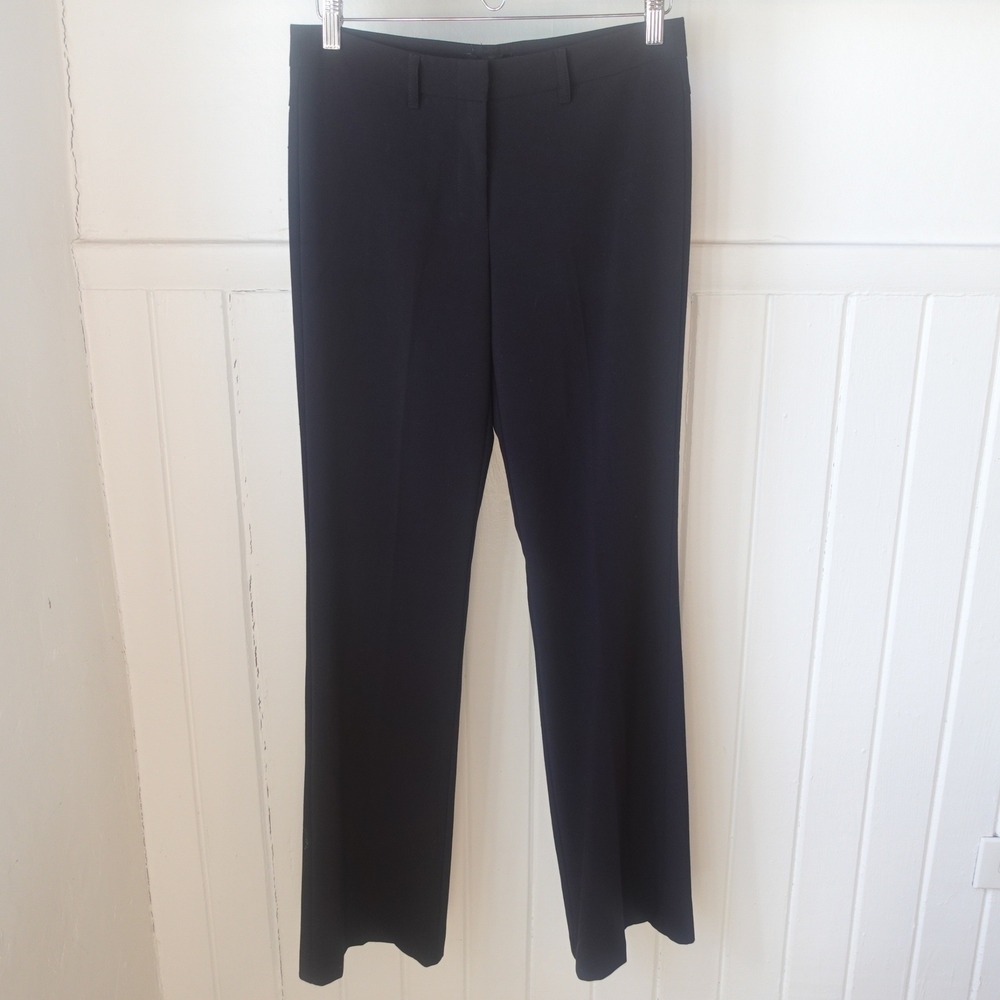 Vintage 90s BCBGMaxAzria Pants Womens 4 Black Stretch Straight Leg Career Office